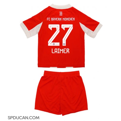 Dječji Nogometni Dres Bayern Munich Konrad Laimer #27 Domaci 2025-26 Kratak Rukav (+ Kratke hlače)